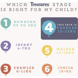 Treasures Dry & Snug Nappies Toddler 10-15kg Bulk pack 36pack