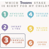 Treasures Dry & Snug Nappies Crawler 6-11kg Bulk pack 44pack