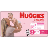 Huggies Ultra Dry Nappies Girls Size 3 (6-11kg) Bulk pack 44pack