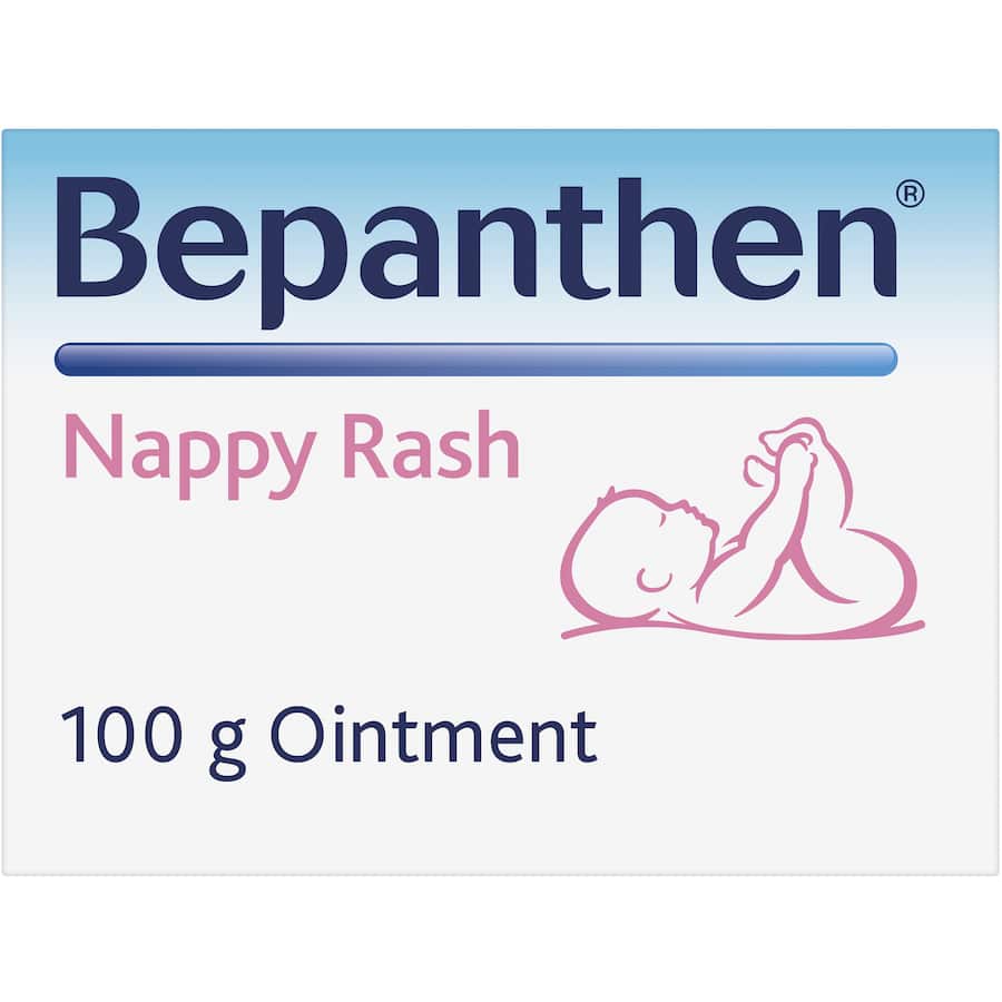 Bepanthen Nappy Rash Ointment: gentle relief for baby’s delicate skin, preventing and treating nappy rash with a breathable barrier.