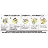 Karicare Goat Milk 1 Infant Formula for babies, featuring gentle nutrition from New Zealand goat milk, in a recyclable tin.