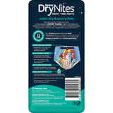 Huggies Drynites Boys 4-7 Years: discreet nighttime pants for bedwetting, offering 12 hours of absorbency and undie-like comfort.