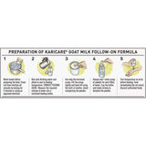 Karicare Goat Milk 2 follow-on formula in a recyclable tin, designed for infants 6-12 months, featuring gentle nutrition.