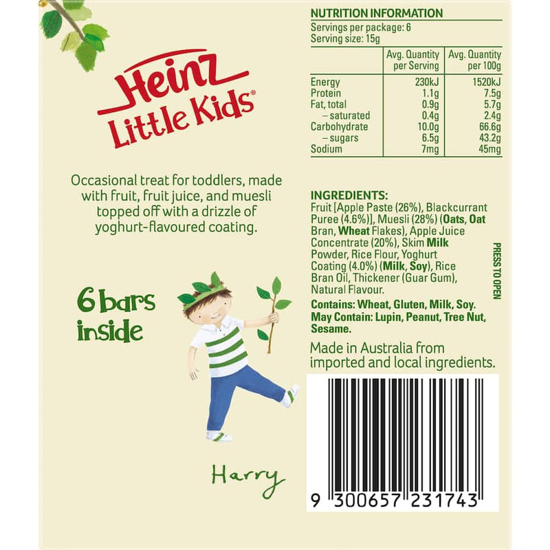 Heinz Little Kids Toddler Snacks Muesli Apple Yoghurt