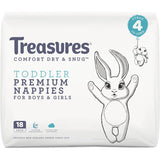 Treasures Dry & Snug Nappies Toddler 10-15kg Convenience 18pack