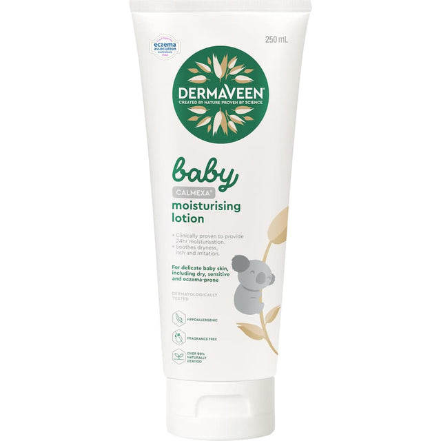 Gentle, lightweight moisturising lotion for babies, providing 24-hour hydration and soothing relief for delicate skin.
