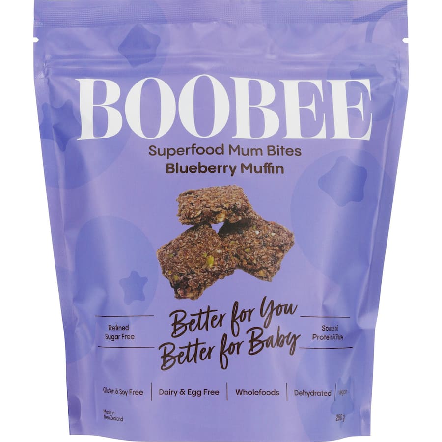 Boobee Superfood Mum Bites Blueberry 250g