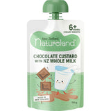 Creamy chocolate custard for babies, made with whole New Zealand milk and premium cocoa, perfect for desserts or treats.
