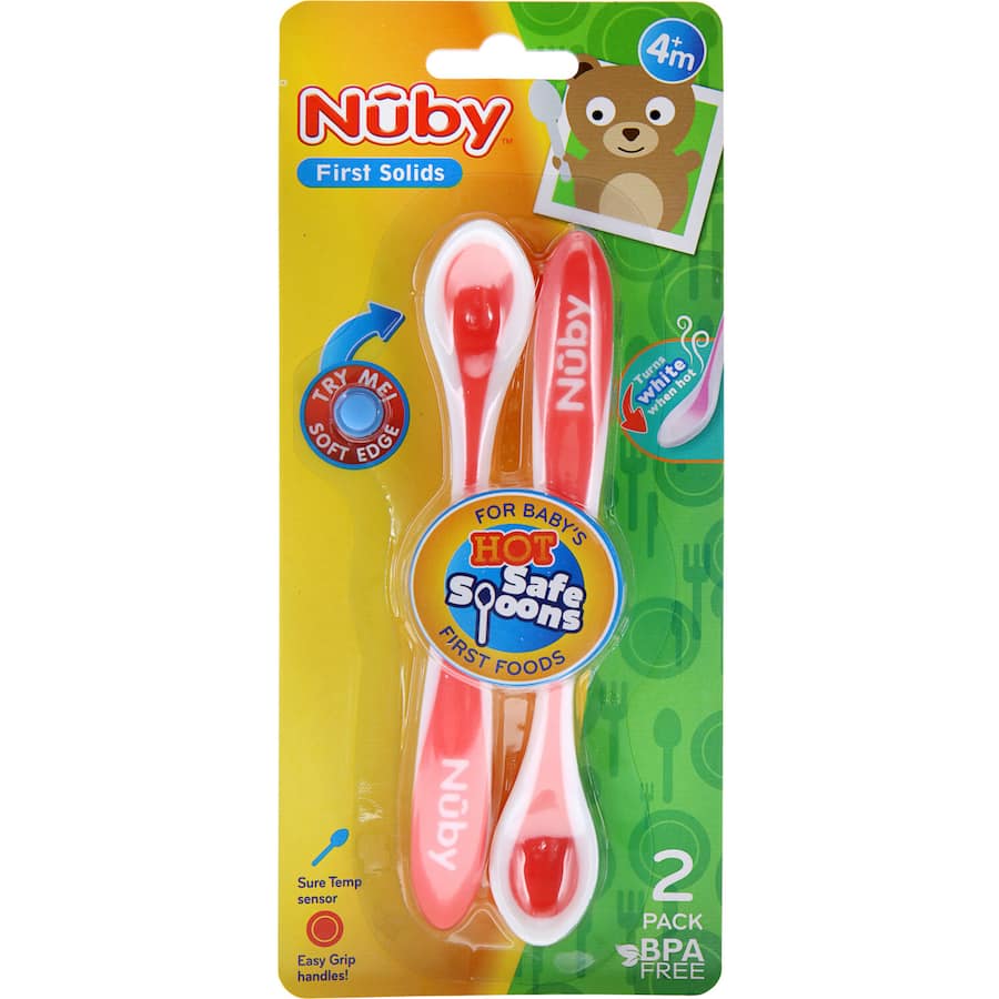 Nuby Baby Cutlery Hot Safe Spoons 2pack