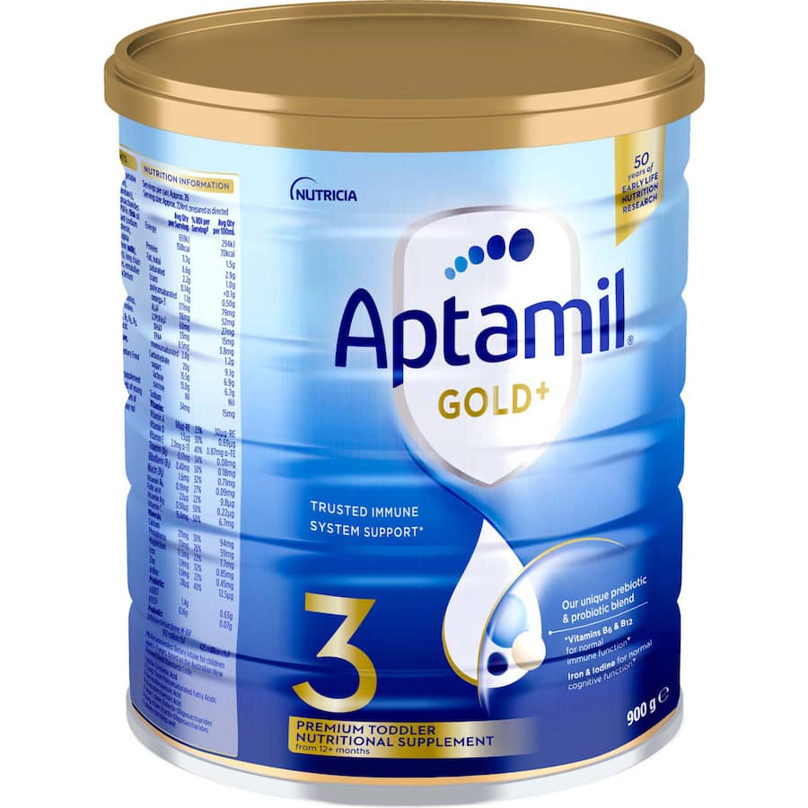 Aptamil Gold+3 Pronutra Biotik: Nutritional supplement with vitamins, minerals, and probiotics for toddler growth and immune support.