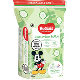 Huggies Thick Baby Wipes Cucumber & Aloe 240pack