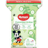 Huggies Thick Baby Wipes Cucumber & Aloe 240pack