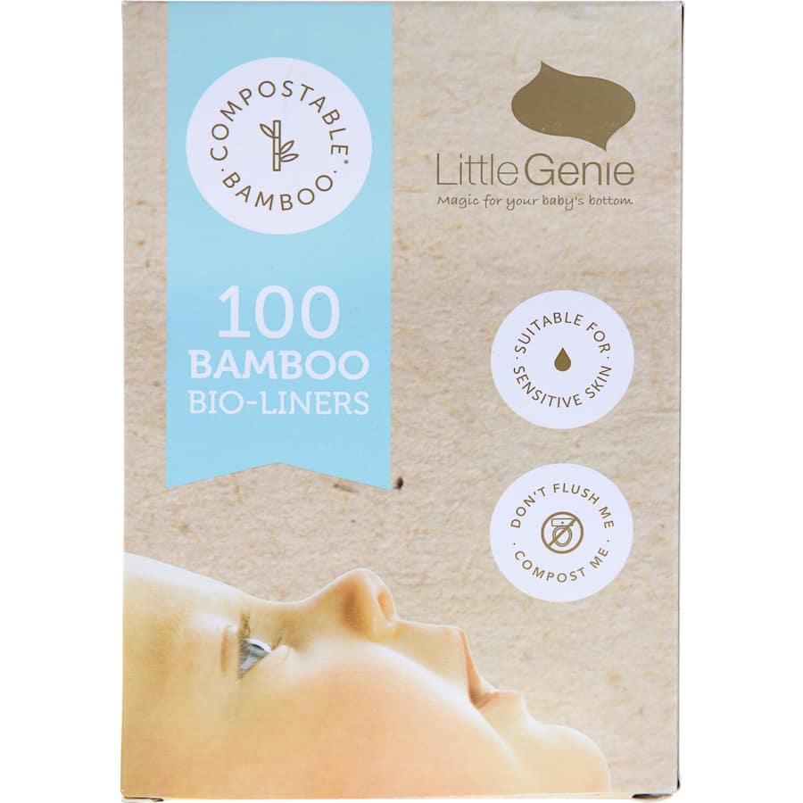 Little Genie Nappy Liners For Cloth Nappies Bamboo 100pack