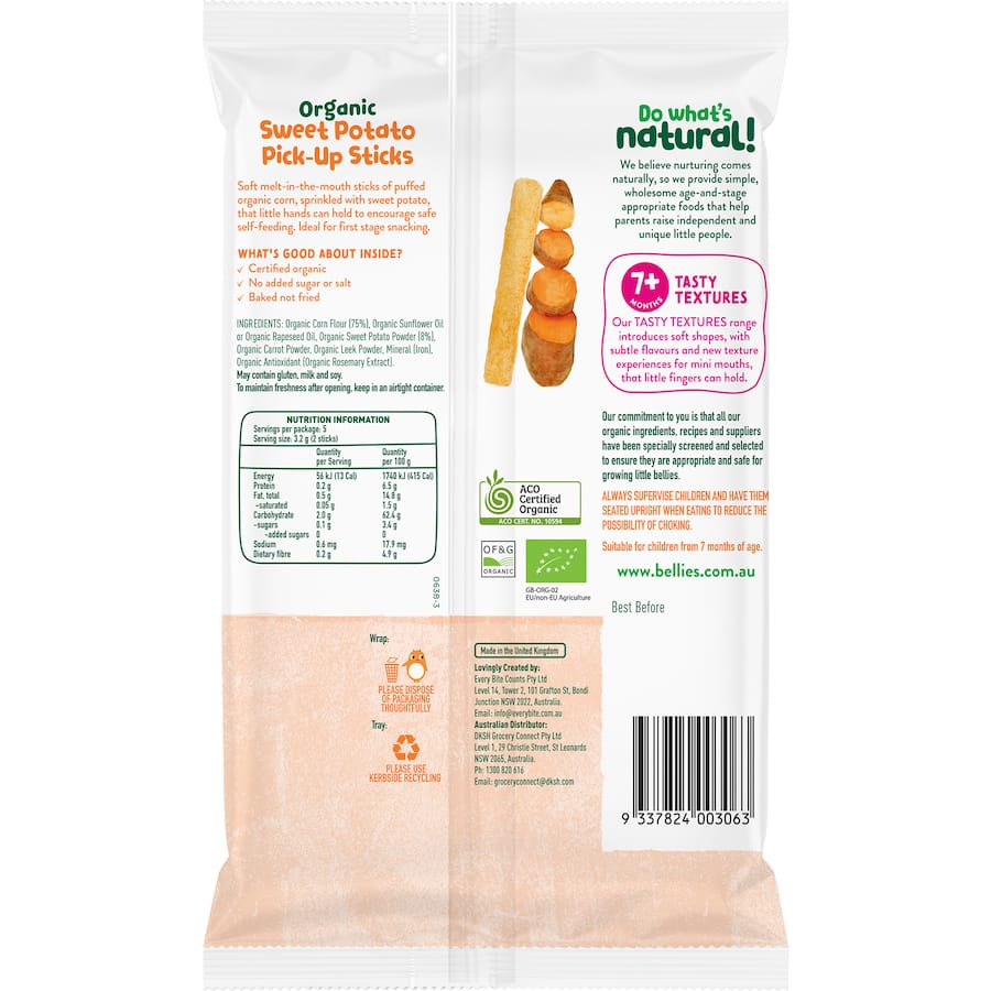 Soft organic sweet potato sticks for babies, promoting safe self-feeding and enjoyable textures for early snacking.