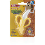 Nuby Nana Nubs Baby Toothbrush Massager, banana-shaped, soft silicone, massaging bristles for gentle cleaning and teething relief.