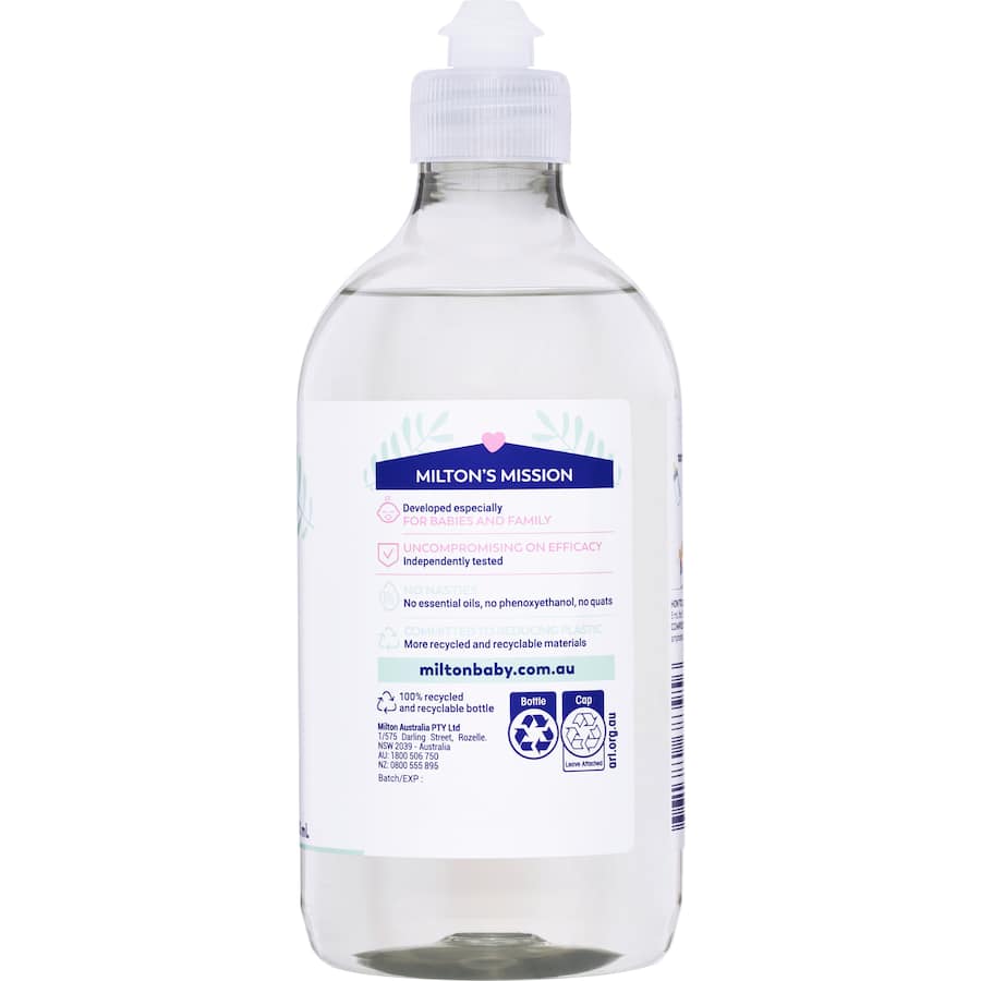 Milton Baby Bottle Cleaner effectively removes milk residues, ensuring safe and hygienic feeding essentials for babies.