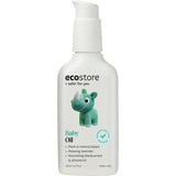 Gentle Ecostore Baby Oil with blackcurrant and almond oils, infused with lavender for soothing massages and sensitive skin care.