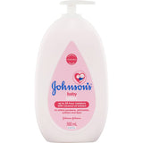 Johnson's Baby Lotion: hypoallergenic moisturizer with coconut oil, clinically proven mild, for 24-hour hydration on baby’s skin.
