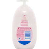 Johnson's Baby Lotion offers 24-hour hydration, enriched with coconut oil for gentle, hypoallergenic care of delicate skin.