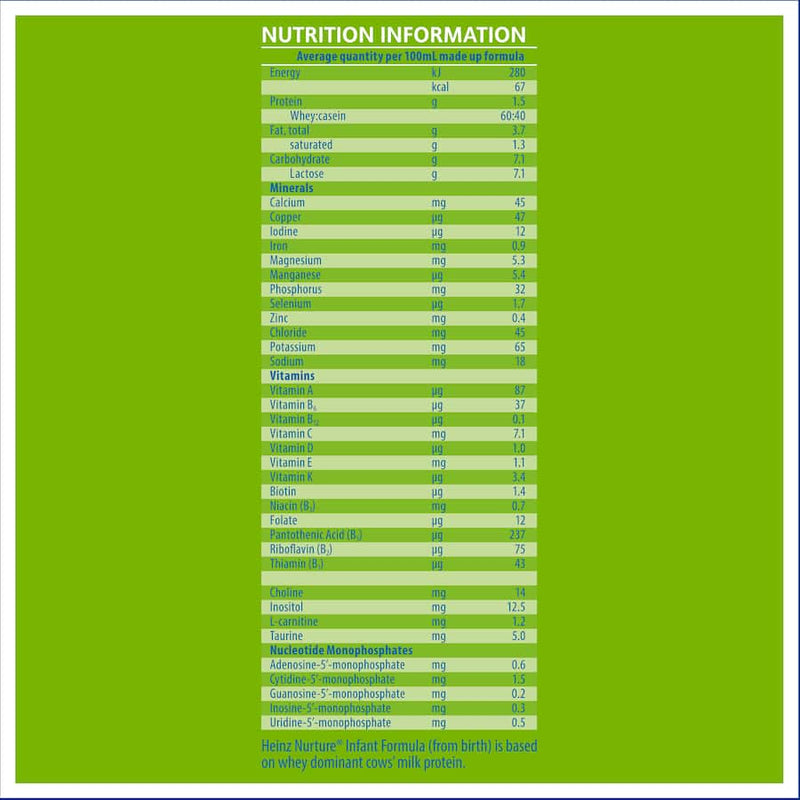 Heinz Nurture Starter From Birth Infant Formula 1