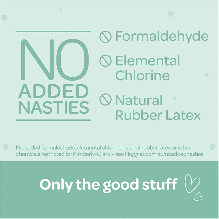 Huggies Infant Nappies Size 2, featuring soft materials, wetness indicator, and 12-hour leakage protection for ultimate comfort.