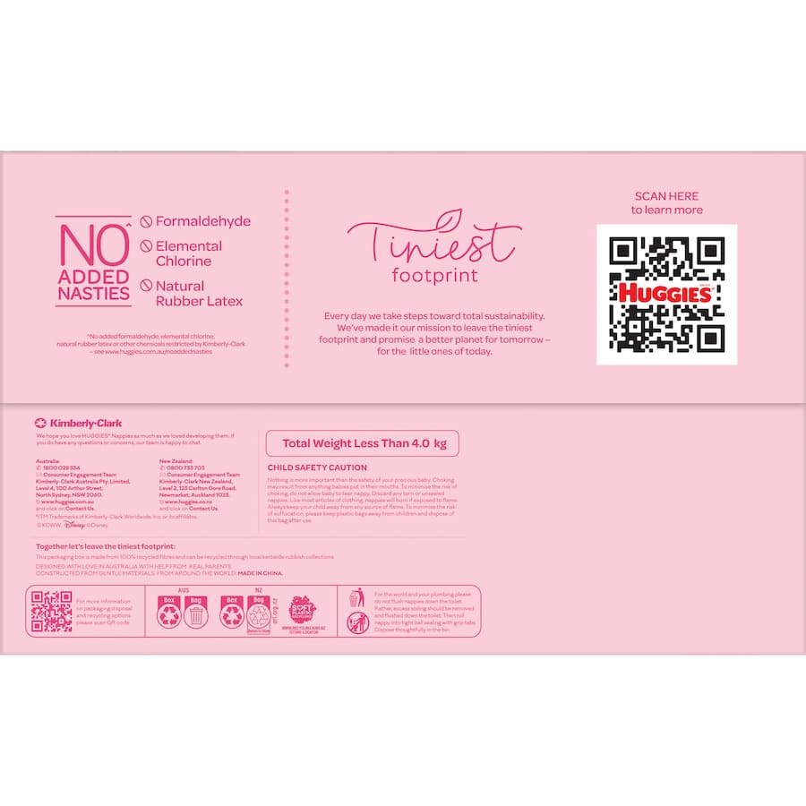 Huggies Ultra Dry Nappies Girls Size 3 (6-11kg) Jumbo pack 90pack