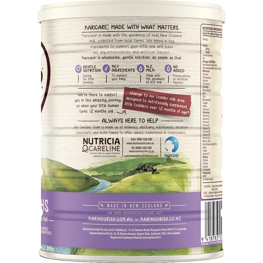 Karicare 2 Baby Follow-on Formula provides essential nutrition for infants 6-12 months, supporting growth and development.
