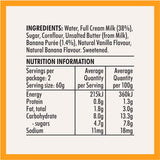 Wattie's Baby Food Creamy Custard with Bananas in a pouch, perfect for babies 6+ months, healthy and convenient dessert option.