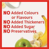 Wattie's Banana & Apple Porridge for babies 6+ months, featuring pure fruit, oat bran, and milk, no additives or sugars.