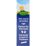Soft baby snack bars with blueberry, banana, and apple; nutritious, easy to hold, and individually wrapped for freshness.