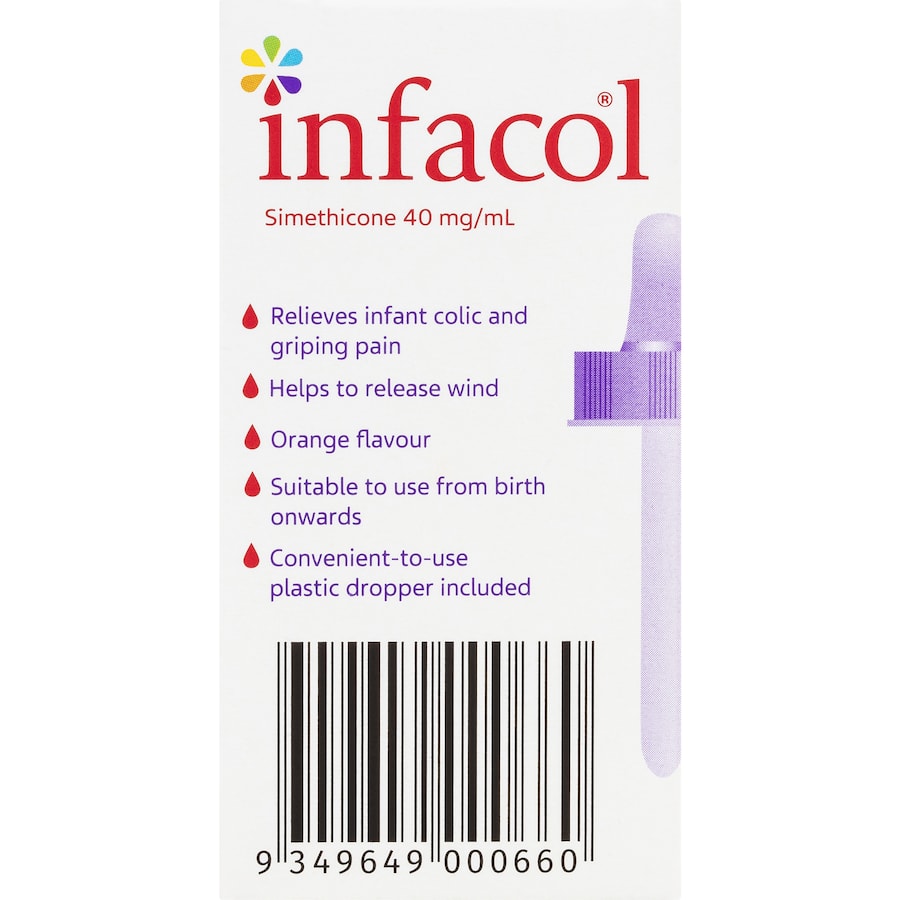 Infacol Effective Colic Relief for infants, providing gentle and fast relief from colic symptoms and excessive gas.