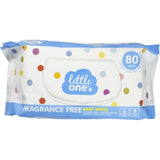 Gentle, unscented baby wipes with aloe vera, vitamin E, and chamomile, perfect for sensitive skin; 80-pack for easy use.