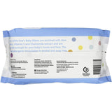 Unscented 80-pack baby wipes enriched with aloe vera, vitamin E, and chamomile, gentle for sensitive skin.