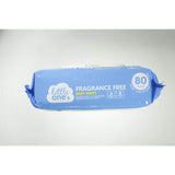Gentle, hypoallergenic unscented baby wipes with aloe vera and vitamin E for delicate skin, in a convenient 80 pack.