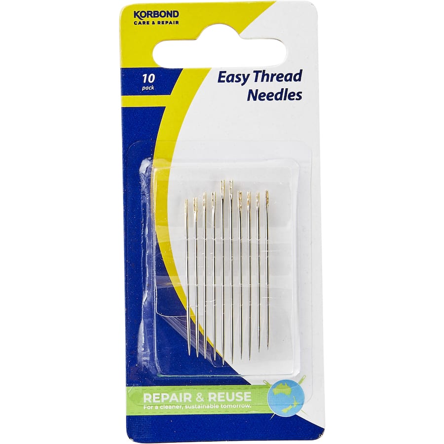 Korbond Easy Thread Needles for effortless sewing, featuring a unique threading design for crafters of all skill levels.