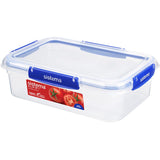 Sistema Klip It Plus Rectangle Container with easy-locking clips and leak-proof seal, ideal for efficient food storage and organization.