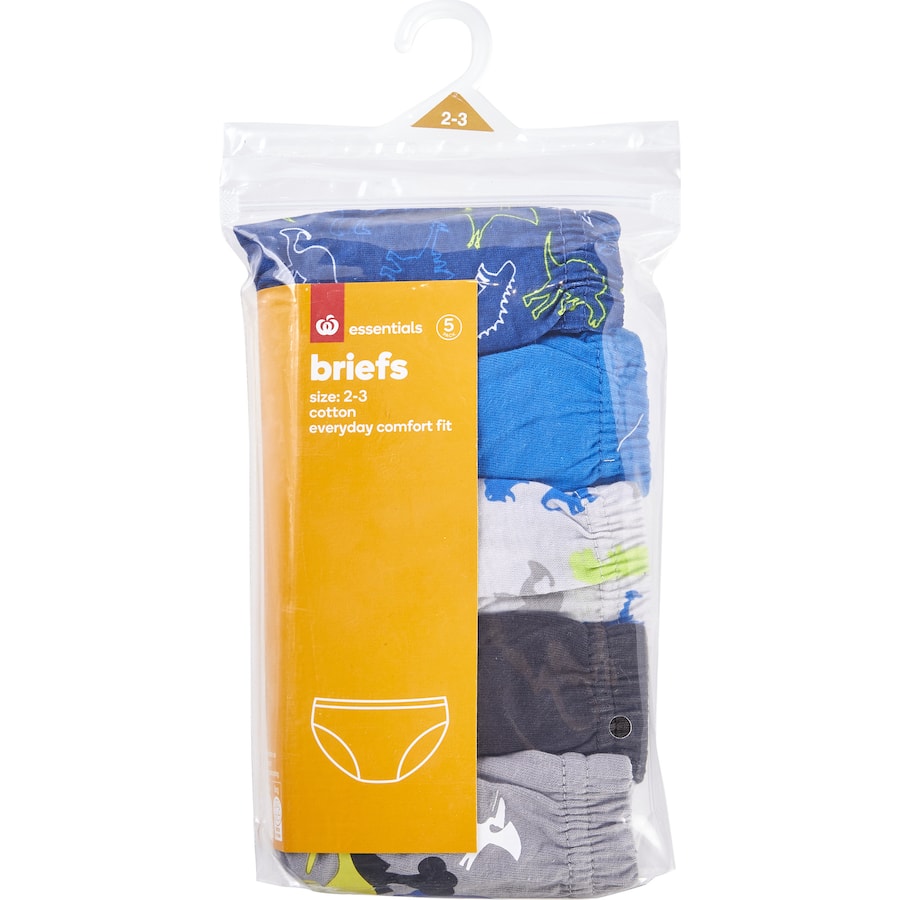 Soft, breathable cotton briefs for sizes 2 to 3, offering all-day comfort and a classic design for everyday wear.