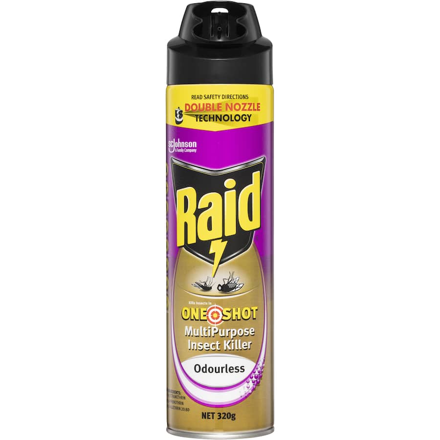 Raid One Shot Double Nozzle Multi Insect Killer  320g