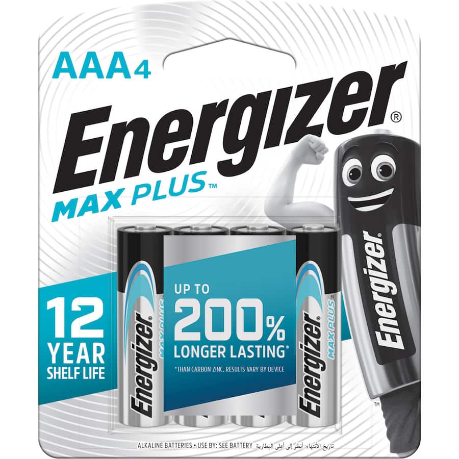 Energizer Max Plus Aaa Battery  4pack