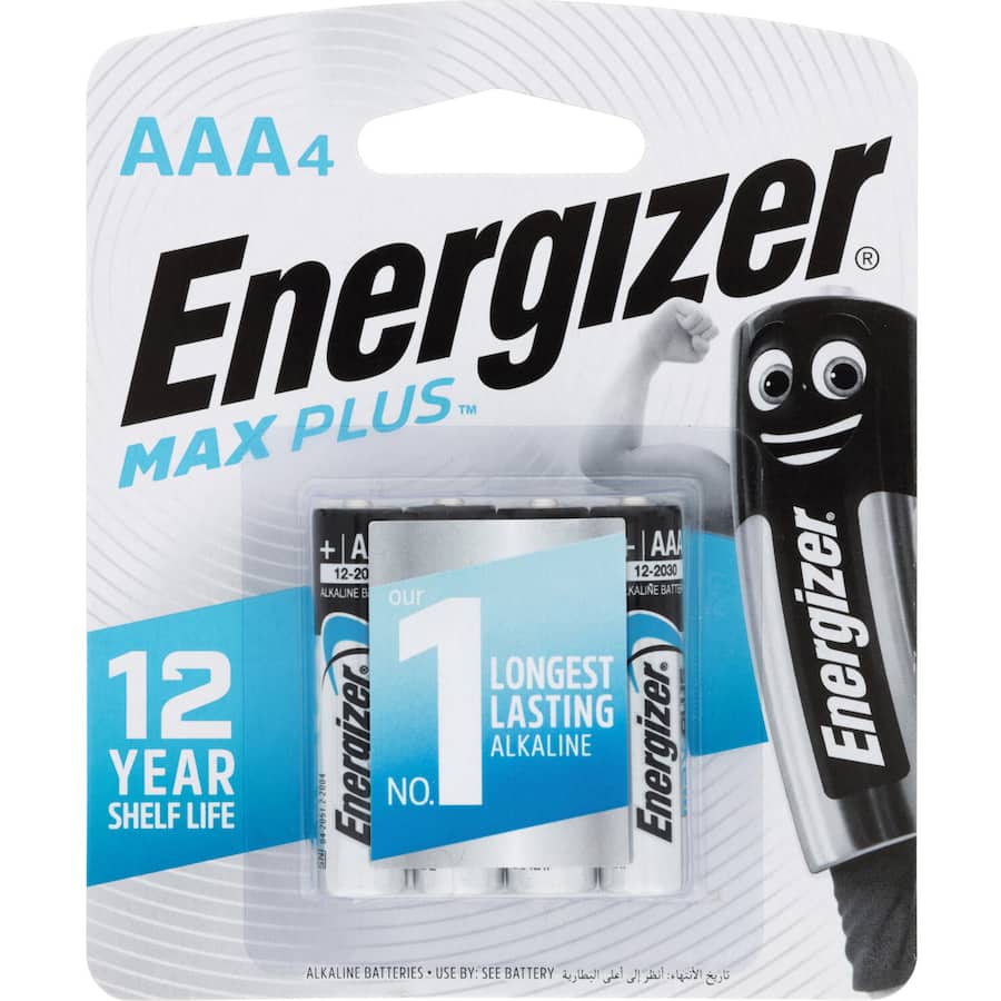 Energizer Max Plus Aaa Battery  4pack