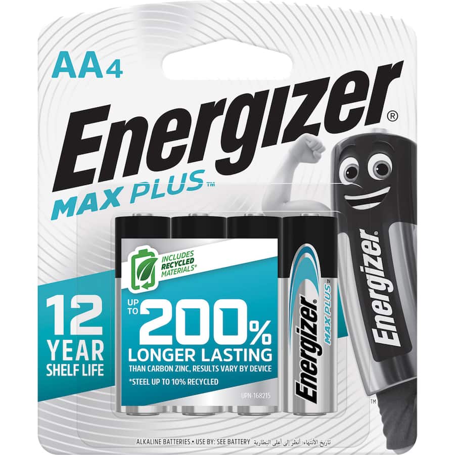 Energizer Max Plus Aa Battery  4pack