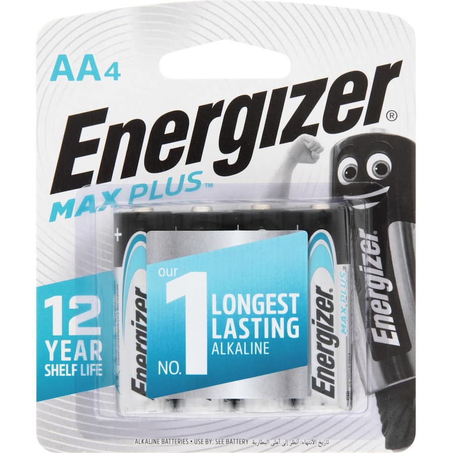Energizer Max Plus Aa Battery  4pack