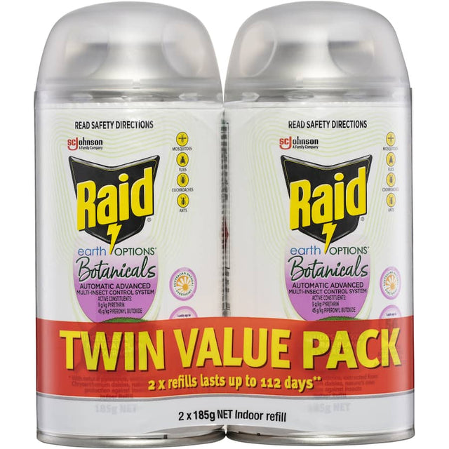 Automatic insect control spray system with natural pyrethrins for 24-hour protection against common pests.