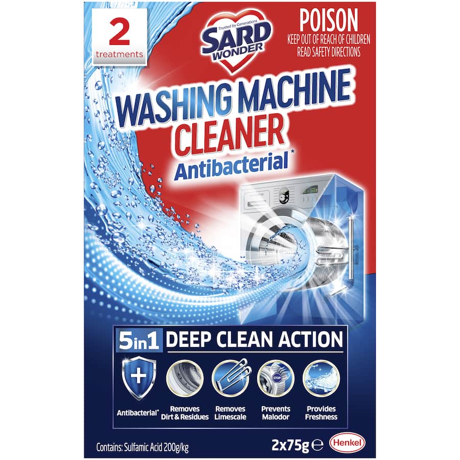 Sard Washing Machine Cleaner: Antibacterial disinfectant for deep cleaning, removes limescale, dirt, and odors from machines.