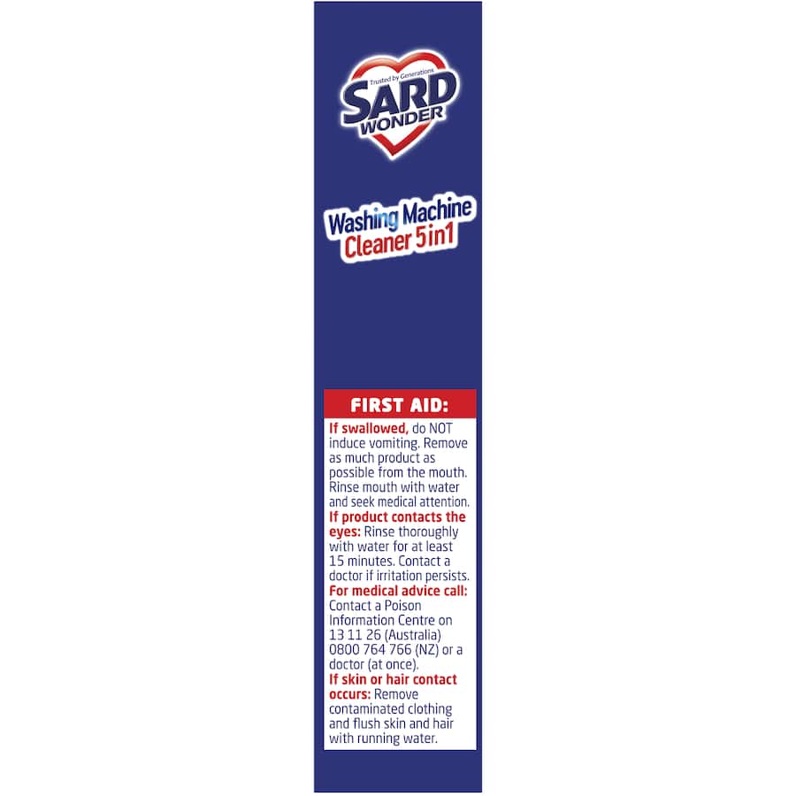 Sard Washing Machine Cleaner: Antibacterial disinfectant for deep cleaning, removing limescale, dirt, and odors.