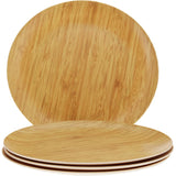 Eco Warrior Bamboo Plates Set: Stylish, 25cm biodegradable plates, perfect for eco-friendly dining and outdoor gatherings.
