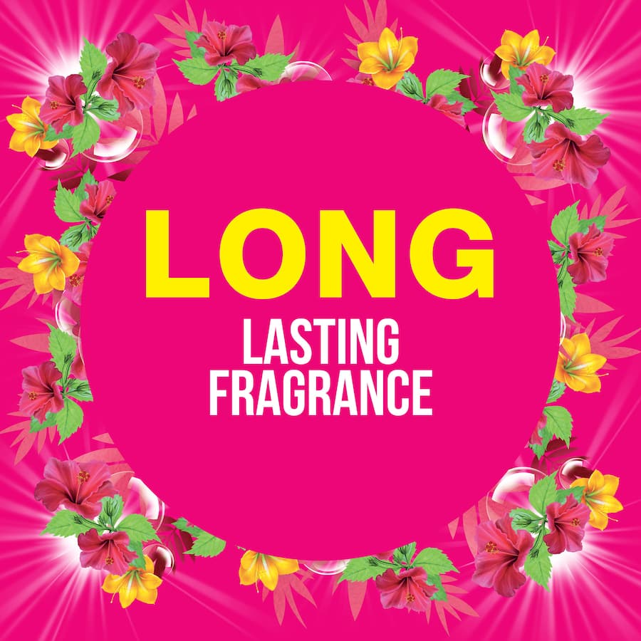 Surf Laundry Detergent Capsules Tropical, 30 washes, offering powerful cleaning and vibrant floral freshness in a convenient capsule format.