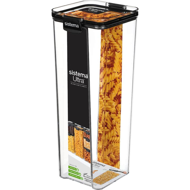 Ultra-clear stackable storage container with easy-locking clips, airtight seal, and shatter-resistant design for organized kitchens.