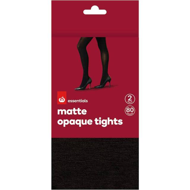 Opaque black tights for taller individuals, featuring reinforced toes and 80 denier thickness for comfort and style.