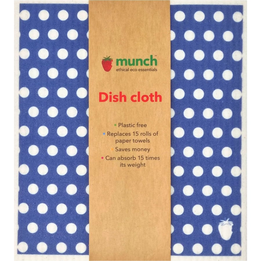 Munch Compostable Eco Dishcloth, a biodegradable cleaning tool for a sustainable and waste-free kitchen.